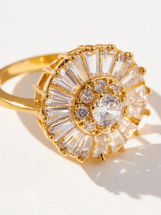 Anthropologie Jewelry - 🏷️ NWT Anthropologie Round Geometric Sunburst Ring, Size 7